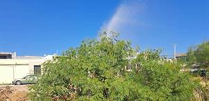 Reportan espectacular fuga de agua limpia