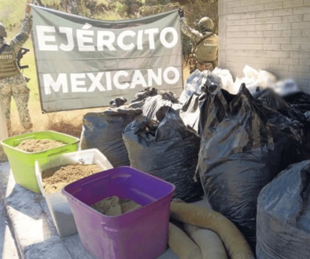 Aseguran laboratorio clandestino en Badiraguato, Sinaloa Aseguran laboratorio clandestino en Badiraguato, Sinaloa