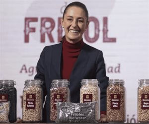 Sheinbaum promueve los frijoles Bienestar