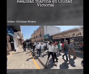 Realizan marcha en Ciudad Victoria