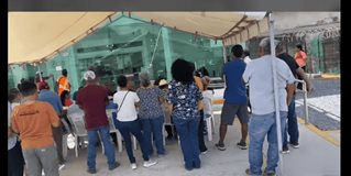 Largas filas en Banco del Bienestar Largas filas en Banco del Bienestar