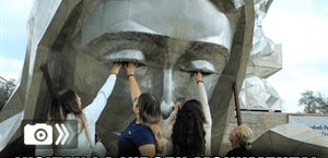 Visitan la virgen monumental de El Chorrito