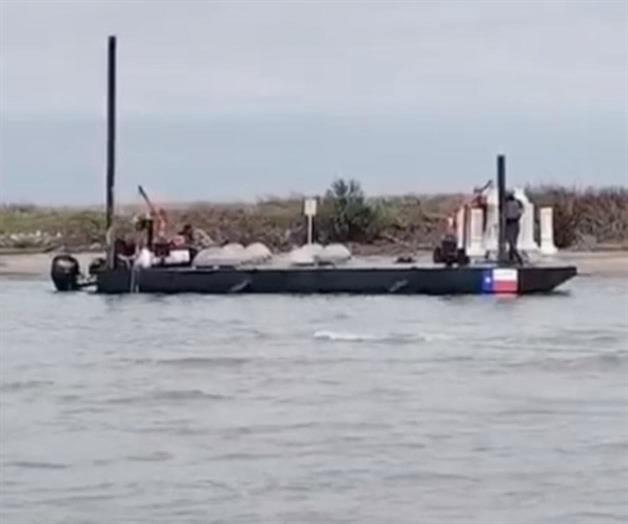 Colocan boyas en zona fronteriza del río Bravo Colocan boyas en zona fronteriza del río Bravo