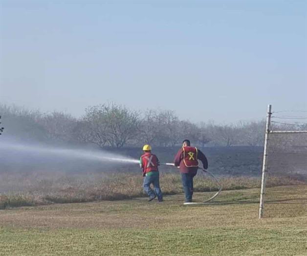 Simulan incendio en el Parque Industrial