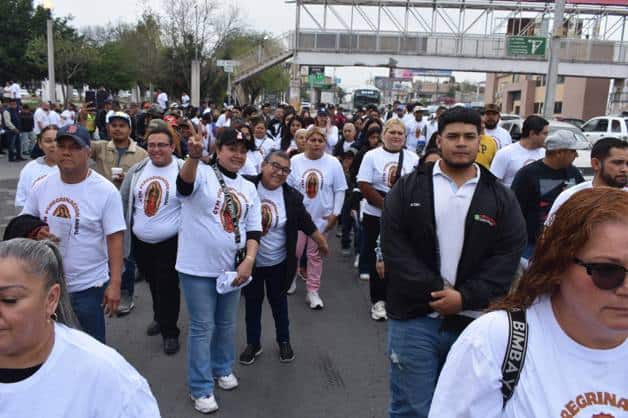Realizan trabajadores su peregrinación anual Realizan trabajadores su peregrinación anual