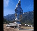 Todo listo para inaugurar el monumento de la Virgen de la Misericordia en El Chorrito, Hidalgo.