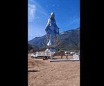 Todo listo para inaugurar el monumento de la Virgen de la Misericordia en El Chorrito, Hidalgo.