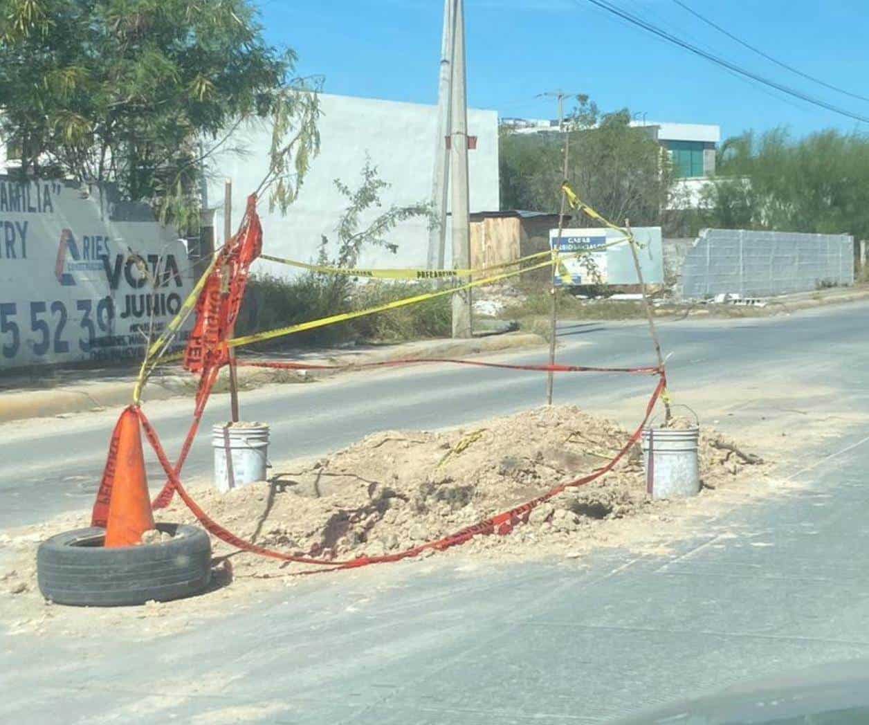 Conductores en peligro por trabajos inconclusos