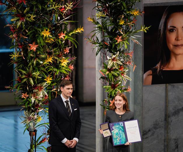 Hija de Corina Machado  recibe Nobel de la Paz