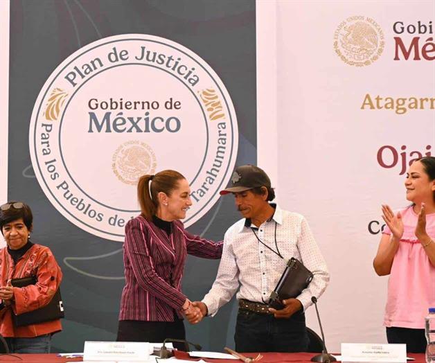 Claudia Sheinbaum entrega 3 mil hectáreas de Sierra Tarahumara al pueblo Ódami Claudia Sheinbaum entrega 3 mil hectáreas de Sierra Tarahumara al pueblo Ódami