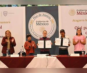 Entrega Claudia Sheinbaum tierras de la Tarahumara a los Ódami Entrega Claudia Sheinbaum tierras de la Tarahumara a los Ódami