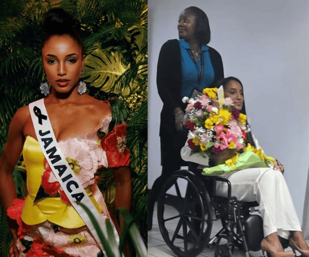 Miss Jamaica reaparece en redes sociales tras caída Miss Jamaica reaparece en redes sociales tras caída