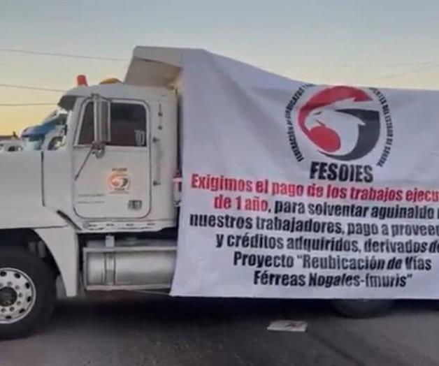 Bloquean carretera en Sonora