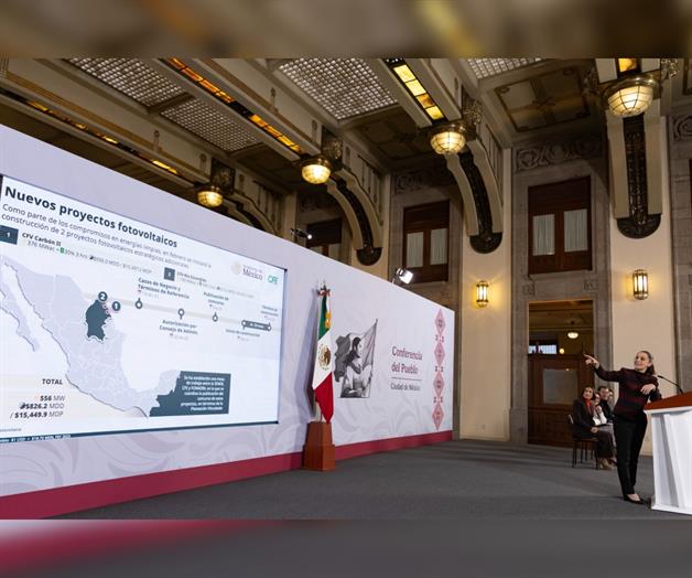 Sheinbaum anuncia proyectos de CFE para generar el 54% de energ&iacute;a en M&eacute;xico