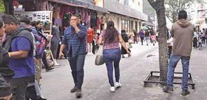 Se dispara afluencia en la calle peatonal