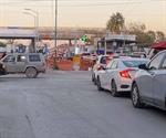 Puente Internacional Las Flores en R&iacute;o Bravo, con largas filas para cruzar a Estados Unidos