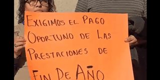 Protestan empleados del ITEA por retraso en vales de fin de a&ntilde;o