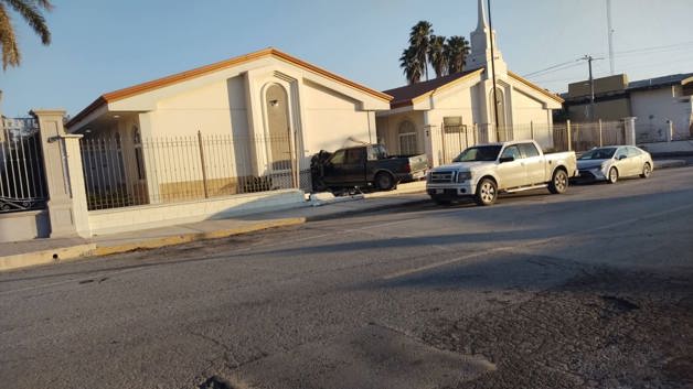 Se mete a iglesia mormona con todo y camioneta en R&iacute;o Bravo