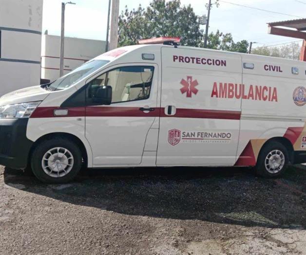 Alistan nueva  ambulancia en San Fernando
