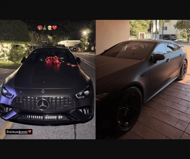 Emily &Aacute;lvarez recibe un lujoso auto de su padre Canelo