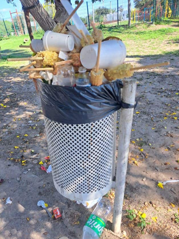 Urge recolecci&oacute;n de basura en plaza