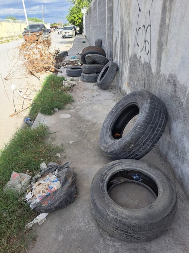 Proliferan los tiraderos de llantas viejas en Reynosa