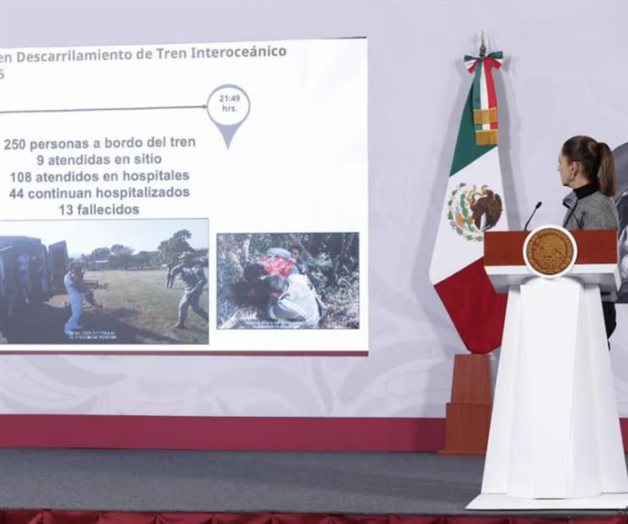 Sheinbaum ir&aacute; a Oaxaca; ver&aacute; a familias tras accidente de tren