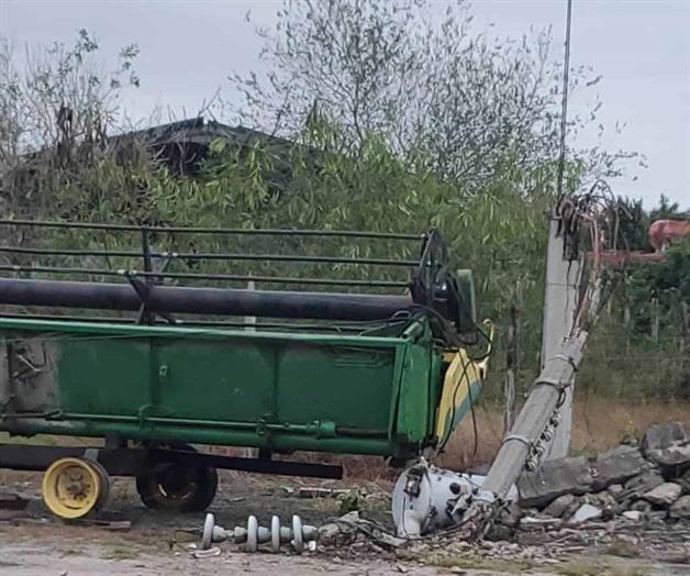 Transformador de CFE cae en San Fernando por vientos intensos