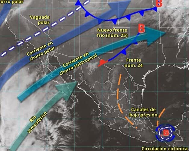 Provoca da&ntilde;os el frente fr&iacute;o 24