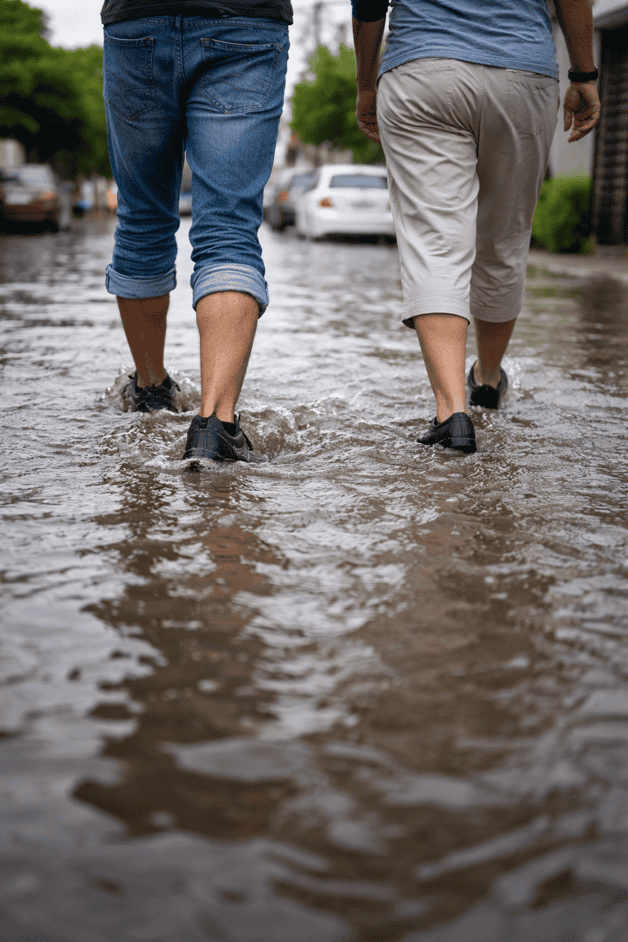 Fuga casi crea una laguna Fuga casi crea una laguna