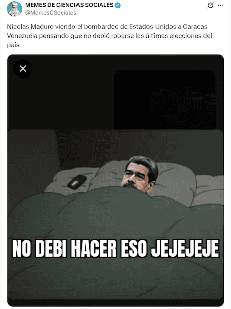 Reacciones en redes sociales tras la captura de Maduro