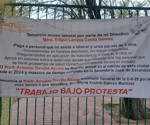 Denuncian presunto acoso de Directora en secundaria