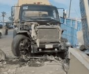 Choque de camiones deja 2 lesionados en Reynosa