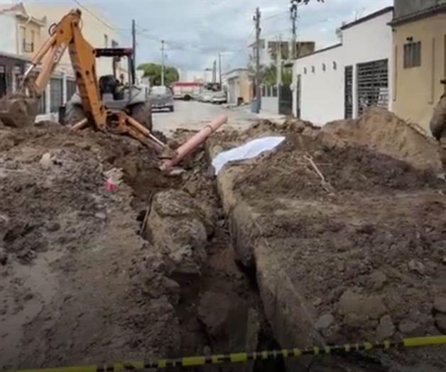 Obrero muere en zanja, otro lesionado en Matamoros