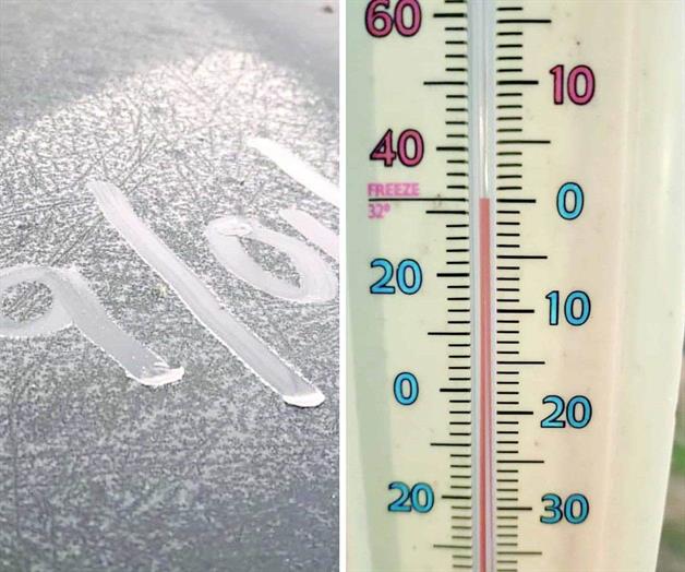 Primera helada de temporada invernal